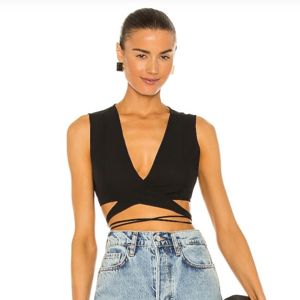 Miaou Black Crop Top